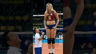 6’9” Tall Volleyball Queen Spikes Like a Beast!  | #TallAthlete #Volleyball #Shorts #trending