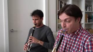 J. S. Bach: Invention No. 10. Jose Franch-Ballester & Bernardino Assunçao, clarinets.