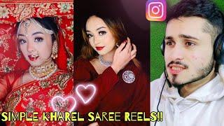 Simpal Kharel Latest Saree Instagram REELS VIDEOS | Nepali TikTok | Rk Reaction