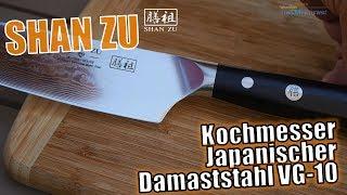 SHAN ZU Kochmesser Pro Series Japanischer Damaststahl VG-10 mit G10 Griff - Hand-on