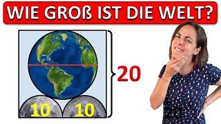  BERECHNE DEN DURCHMESSER DER ERDKUGEL! | Mathe Rätsel Geometrie