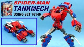 Tutorial: lego 76146 spider-man mech alternate design   Transformer tank mech