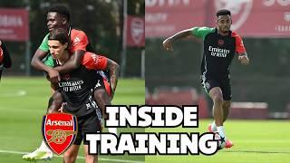 Inside Training - Riccardo Calafiori and Bukayo Saka are both involved in Arsenal training today 