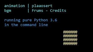 Frums - Credits EX: Original animation in command line