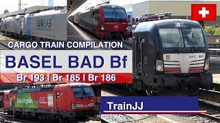 4K Freight Trains Switzerland | SBB Cargo - DB Cargo - Lineas - TX Logistik | Basel Bad Bahnhof