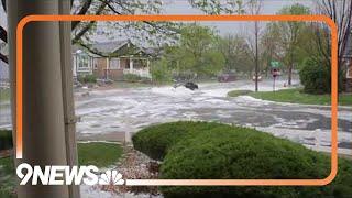 Street flooding in Longmont after heavy rain Thursday