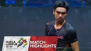 Squash Men's Single Semi - Final 1 Highlights Singapore  vs  Malaysia | 29th SEA Games 2017