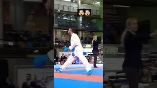  Steven dacosta amazing ura mawashi Geri  #shorts #karate #kumite #ippon #headshot