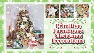 Primitive Farmhouse Country Christmas DIY Decorations || Dollar Tree Table Top Tree