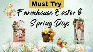 MUST TRY FARMHOUSE EASTER & SPRING 2024 DIYS/ Spring & Easter Decor Look Off The Hook/