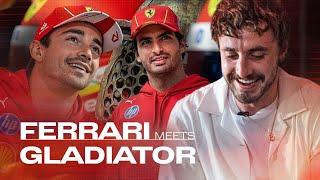 Ferrari Meets Gladiator | Sainz and Leclerc Challenges with Paul Mescal ️