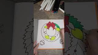  Christmas Wreath  #christmascoloringbook #coloringbook #adultcoloring #fypage #coloringpages #art