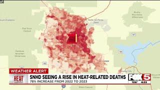 Reported heat-related deaths jumped 78% in Clark County