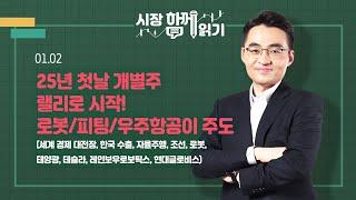 [시장함께읽기] 1월 2일, 25년 첫날 개별주 랠리로 시작! 로봇/피팅/우주항공이 주도(세계 경제 대전장, 한국 수출, 자율주행, 조선, 로봇, 태양광, 테슬라,레인보우로보틱스)