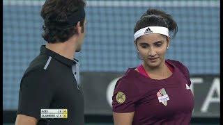 Roger Federer/Sania Mirza vs Bruno Soares/Daniela Hantuchova IPTL Delhi 2014 Full Match