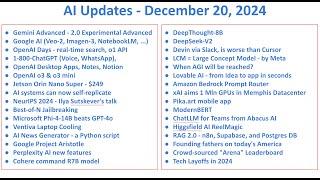 Have you heard these exciting AI news? - December 20, 2024 AI Updates Weekly