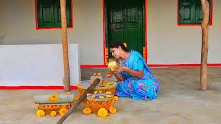 My traditional life || kudumulu made traditionally for new rolu opening | bittor gourd curry