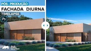 Photoshop - Pós-produção de uma fachada diurna no - Archviz #03