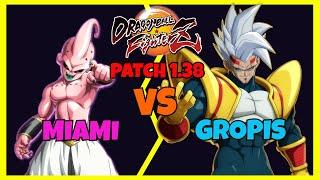 DBFZ PATCH 1.38 - MIAMI vs GROPIS (Kid Buu, Majin Buu, Gogeta 4 vs Super Baby 2, Cell, Frieza)