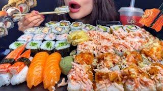 ASMR SUSHI & SASHIMI PLATTER MUKBANG (No Talking) EATING FOOD