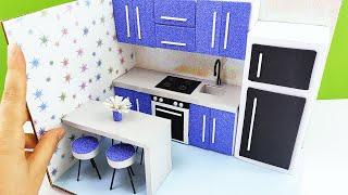DIY Miniatüre Kitchen | Miniature Cardboard House | Room Decor