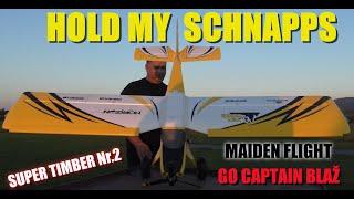 Super Timber 1.7m BNF Basic RC plane 6S power MAIDEN FLIGHT by Captain Blaž