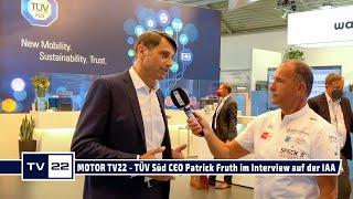 MOTOR TV22: TÜV Süd CEO Patrick Fruth im Interview nach der Pressekonferenz auf der IAA Mobility