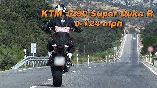 0-124 mph | KTM 1290 Super Duke R - Acceleration | Aceleración