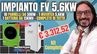 PROMOZIONE KIT️#fotovoltaico 5,6KW e 15KWH di Accumulo #faidate #diy