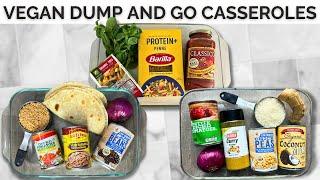 3 Easy Vegan Dump and Go Casseroles for LAZY and EASY nights!