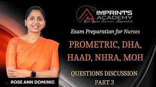 PROMETRIC, DHA, HAAD, MOH QUESTIONS DISCUSSION