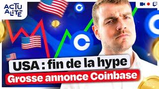 Coinbase annonce du lourd, coup dur aux États-Unis et l’actu crypto | Hasheur Live