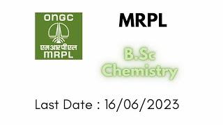 MRPL #bsc Chemistry #topupchemistry