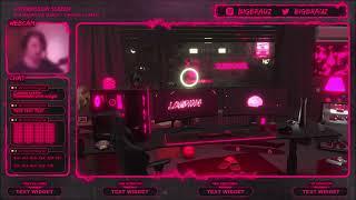 PINK NEON STREAM OVERLAYS PACKAGE