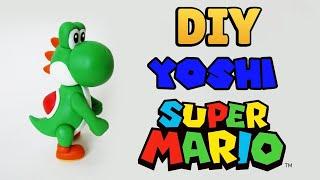 DIY: How to Make YOSHI - SUPER MARIO BROS - Cold porcelain / Polymer Clay