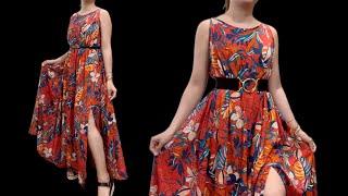  cutting and sewing dress this way is easy | sewing beautiful and cool summer dresses