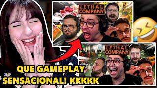 MELHORES MOMENTOS - ALANZOKA jogando Lethal Company com DINO, CAP e GALAXY! #2 e #3