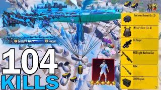 104 KILLS! NEW BEST LOOT GAMEPLAY with FULL GLACIER SETSAMSUNG,A7,A8,J4,J5,J6,J7,J2,J3,XS,A3,A4