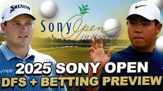 2025 Sony Open DFS + Betting Preview : Modeling, Draftkings GPP Core, Value Plays + Outright Bets