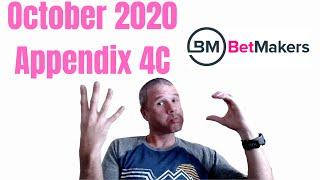 Betmakers - October 2020 Appendix 4C