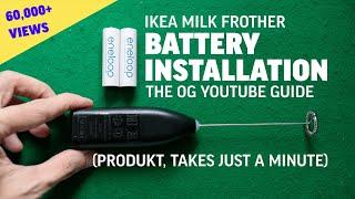 Ikea milk frother battery installation (Ikea Produkt handheld electric frother cappuccino latte)