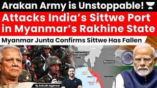 Arakan Army Attacks India’s Sittwe Port in Myanmar’s Rakhine State. Junta Confirms Sittwe has fallen