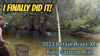 2023 Betsie River, MI Salmon Run | I Finally Got One! King Salmon