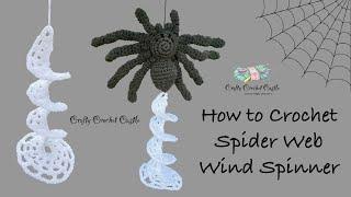 How to Crochet Spider Web Wind Spinner | Beginner Friendly Tutorial | Halloween Decorations