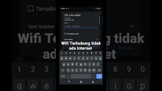 WiFi terhubung tidak bisa internet #shorts