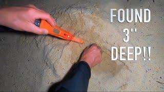 Lady Screams!! after LOOKING in this HOLE!! while Beach Metal Detecting