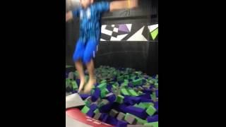 Kid does a double backflip