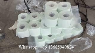 Semi automatic 4 rolls toilet paper packing machine