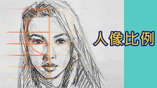 簡單人像比例畫法 | 初學者適用 | 廣東話教學(中文字幕) | 速寫素描