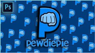 How to make Pewdiepie Logo design in Photoshop CC Tutorial